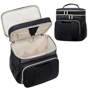 Großer Kulturbeutel Zum Aufhängen Für Damen Wasserdicht Gesteppt Reisen Make-up Organizer Mit Metallhaken Kosmetik Aufbewahrungstasche Für Dusche Fitnessstudio