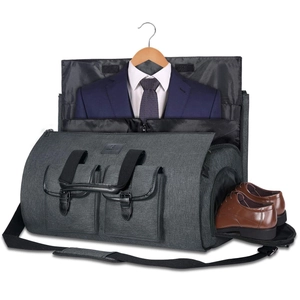 Multifunctional Travel Garment Bag Convertible Suit Travel Duffel Bag Waterproof PU Leather Weekender Bag For Men Women