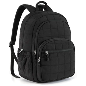 Sac à Dos pour Ordinateur Portable Matelassé Hommes Femmes Léger Sac d'École Voyage Résistant à l'Eau Pour Ordinateur 15.6 Pouces