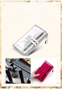 Detail of genuine leather RFID wallet featuring dual snap closure and oil wax finish