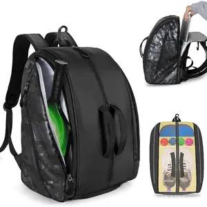 Mochila de pickleball impermeable con porta raquetas, compartimento laptop y para calzado