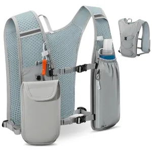 Professional hydration vest for off-road cycling with breathable mesh and water bottle