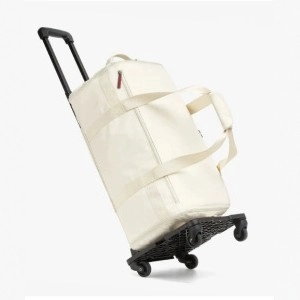 Large Capacity Travel Bag With Detachable Trolley Waterproof Dry Wet Separation Sports Duffel Bag For Women Weekend Fitness
