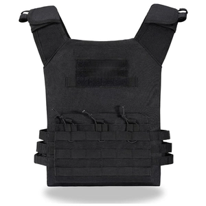 Adjustable Tactical Vest 900D Nylon Breathable Lightweight MOLLE System Modular Training Vest For Outdoor CS Field Black
