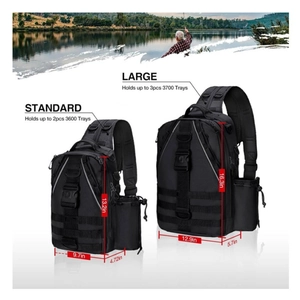 Sac de pêche tactique imperméable disponible en tailles standard et grande capacité