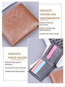 Detail of durable bifold leather wallet featuring multiple card slots and secure zipper pocket