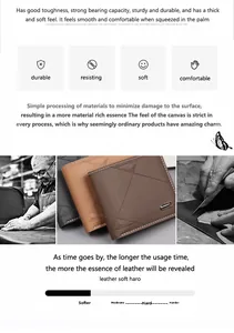 Detailed view of durable men's leather wallets in brown and black with reinforced stitching