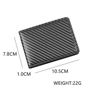 Slim carbon fiber credit card holder for men with compact 10.5x7.8cm ultra-light design