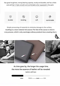 Detail of durable grey and brown leather wallets showcasing soft texture and premium sewing