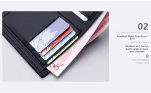 Close-up of multi-slot card holder with premium leather texture and precision stitching