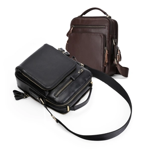 Borsa a Tracolla Vintage in Vera Pelle da Uomo Borsello da Lavoro Multifunzionale Con Tracolla Regolabile