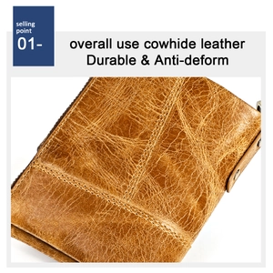 Gros plan sur le cuir de vachette marron avec coutures de qualité et zip métallique