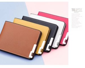 Detailed view of lychee texture faux leather driving document holders in five vibrant colors