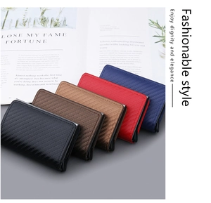 Porte-cartes RFID en fibre de carbone en cinq couleurs avec mécanisme pop-up