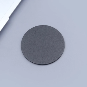 Non-slip black leather texture coasters for car cup holders and home office desk mats