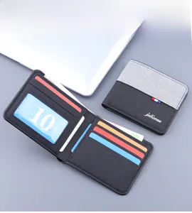 Detail showing internal multiple card slots and clear ID window of the canvas wallet
