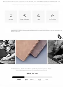 Macro shot of durable matte leather wallet texture with precision stitching details