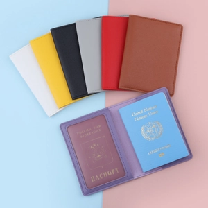 Portapassaporto da Viaggio con Blocco RFID in Pelle PU Custodia Sottile Organizer per Carte Portafoglio Minimalista