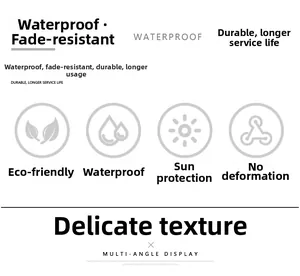 Detail van waterbestendige, kleurvaste en milieuvriendelijke materiaalopties van de portemonnee