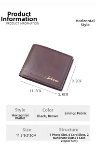 Close-up of brown leather men's wallet with detailed stitching and internal card slot structure