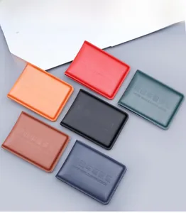 Genuine leather driving license covers in six colors with premium embossed texture