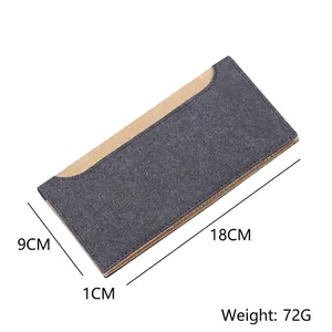 Slim 18x9cm grey and khaki canvas long wallet with 12 card slots and bicolor design