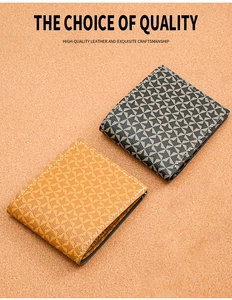 Détail de portefeuilles en cuir pour hommes avec motif d'étoiles et surpiqûres blanches