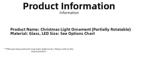 Especificaciones detalladas del árbol de Navidad de cristal giratorio con datos LED