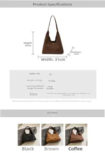 Detailed size chart for leopard print PU leather tote bag with strap dimensions