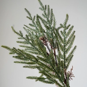 Künstliche Weihnachts Kiefernzweige PE Simulation Dunkelgrüne Nadelzweige Für Zuhause Weihnachtsfeier Winter Dekoration Tannenstiele