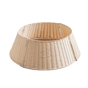 Cache-pied de sapin de Noël minimaliste tissé à la main pour décoration de base