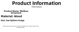 Detailed information about the wood mailbox ornament and its high-quality material features