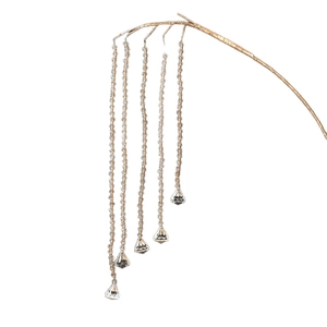 Acrylic crystal bead fringe branches with gold stem for Christmas tree and wedding decor