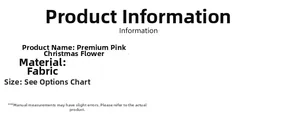 Detailed material specifications for pink mesh Christmas flower tree decorations