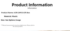 Detailed specification chart for 6cm plastic Christmas balls set including 24 pieces