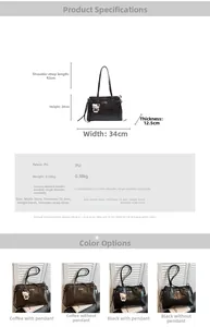 Detailed size chart and multi-view parameters for this vintage PU leather backpack