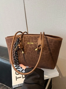 Sac Sous L'Aisselle À Motif Léopard Pour Femmes Sac À Main Rétro En Similicuir PU Mat Pour Automne Hiver
