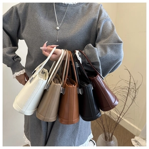 Detailed comparison of minimalist faux leather bucket bags in five stylish colors