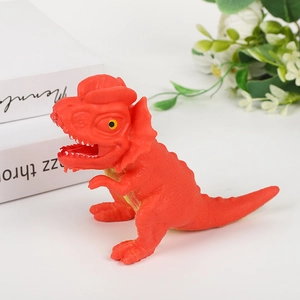 Vivace dinosauro rosso giocattolo sensoriale con texture realistica antistress