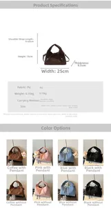 Tableau détaillé montrant les dimensions du sac léopard en PU et les options de couleur