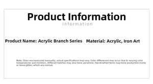 Detailed product information for acrylic and iron holiday decorative branch ornaments
