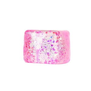 Pink glitter squishy ice cube stress relief toy with maltose slow rebound texture