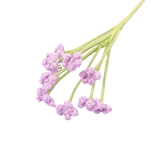 Handmade crochet baby's breath flowers in lilac purple with white pearl centers
