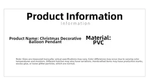 Detailed specifications of PVC Christmas hot air balloon hanging ornaments and materials