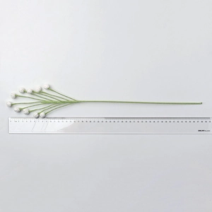 Handmade crochet Lily of the Valley flower bouquet measuring approximately 48.5cm long