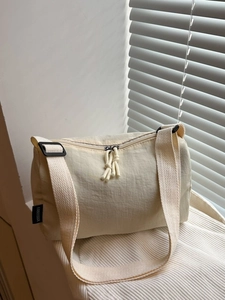 Sac Bandoulière Femme Grande Capacité Nylon Toile Minimaliste Léger Sac Oreiller Pour Yoga Fitness Usage Quotidien