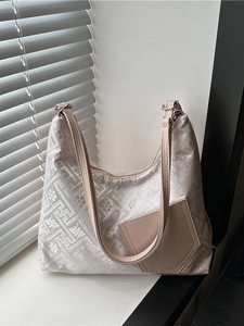 New Chinese Style Jacquard PU Leather Underarm Bag For Women Vintage Geometric Floral Pattern Handbag Single Shoulder Bag Casual Chic Commuting Bag