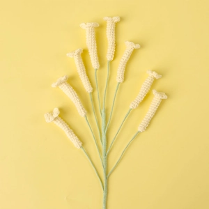 Bouquet de muguet crocheté à la main blanc pour cadeau de Saint-Valentin