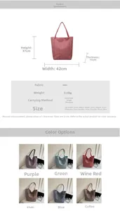 Detailed view showing large capacity and dimensions of the checkered canvas tote bag