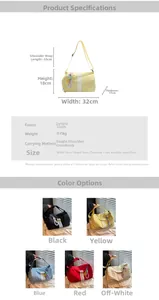Detailed spec sheet and size dimensions for the large capacity Oxford cloth tote bag